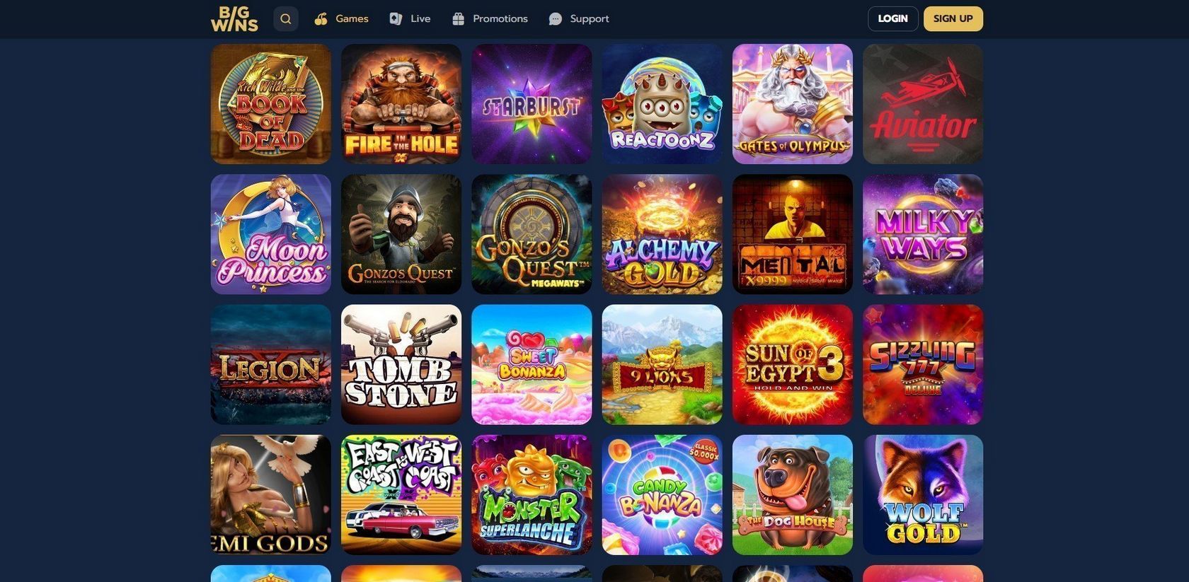 Mr Big Wins Casino Site